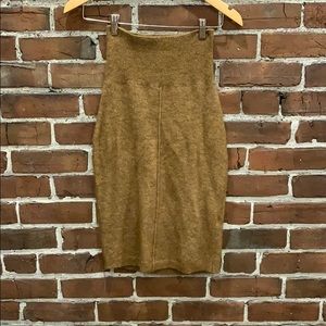 Alpaca and wool blend knit pencil skirt XXS